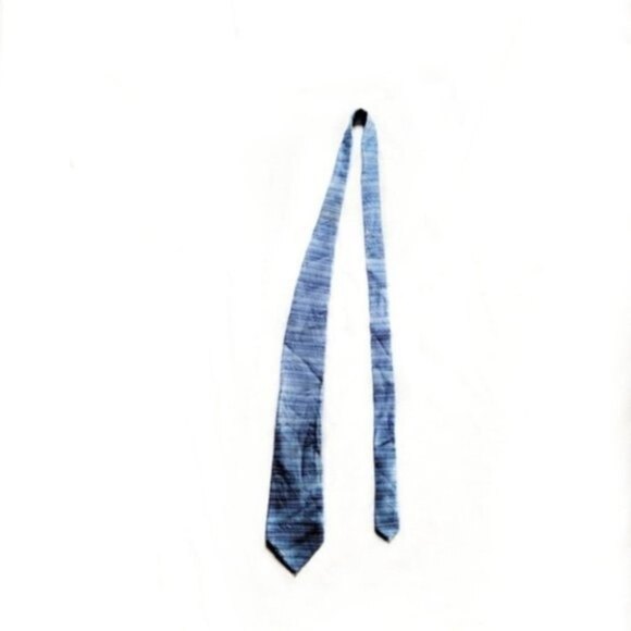 Lanvin Blue Striped Silk Men's Tie - Picture 3 of 6